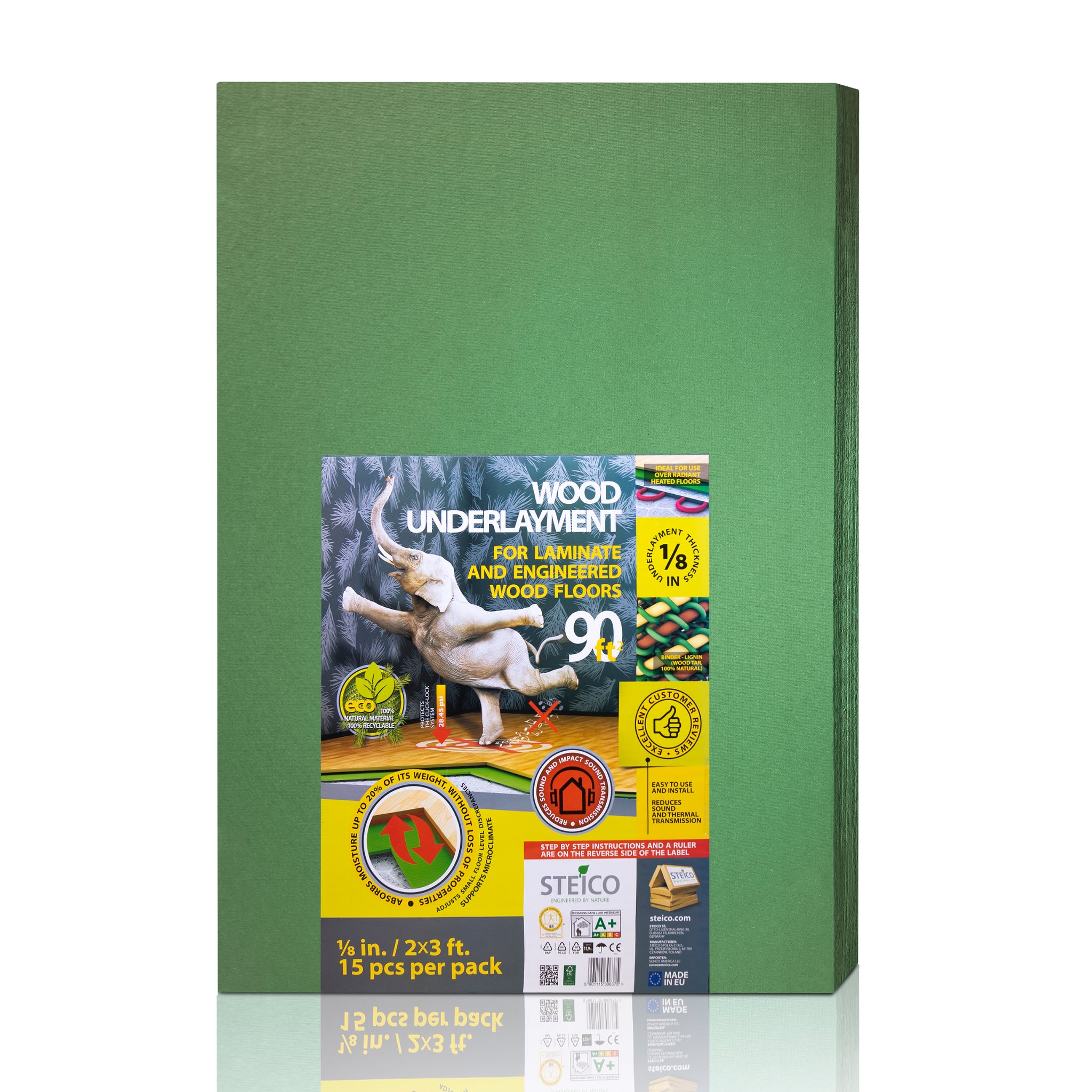STEICO Wood Fiber Flooring Underlayment - 3mm & 6mm Thickness, Natural Soundproofing Insulation